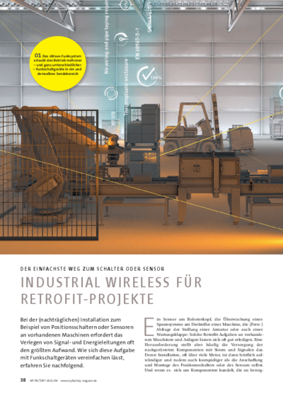 Industrial Wireless for retrofit projects – Switches and sensors made easy