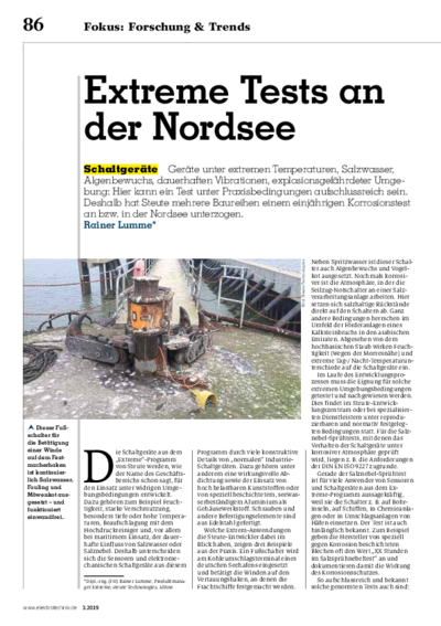  Extreme tests at the North Sea