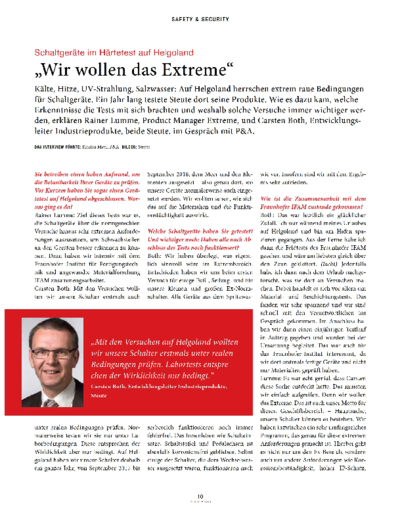  "For us it is all about the Extreme". Switches face hard times on the island of Helgoland
