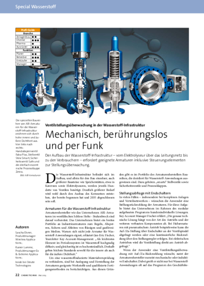 Mechanical, non-contact, wireless – Valve position monitoring for the hydrogen infrastructure